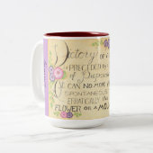 Overwinning van alle soorten JamesAllen (Lila) Mok (Voorkant links)