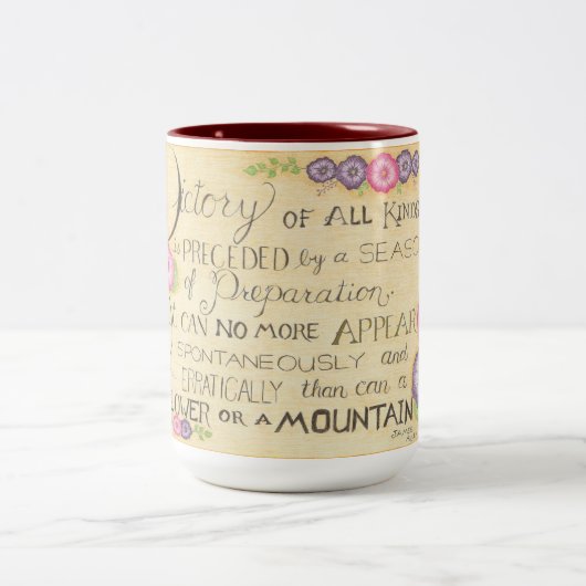 Overwinning van alle soorten JamesAllen (Lila) Mok (Center)