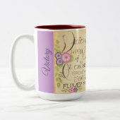 Overwinning van alle soorten JamesAllen (Lila) Mok (Links)