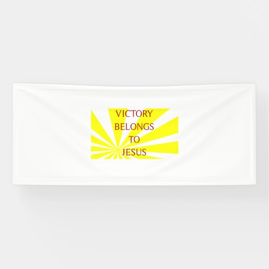 overwinning van Jezus Spandoek (Horizontaal)