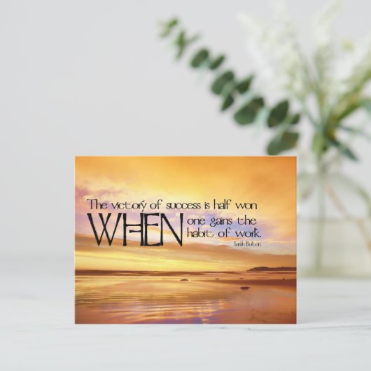 Overwinning van succes Motivatie Briefkaart (Staand voorkant)