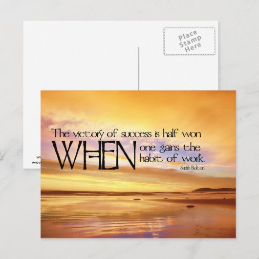 Overwinning van succes Motivatie Briefkaart (Voorkant / Achterkant)