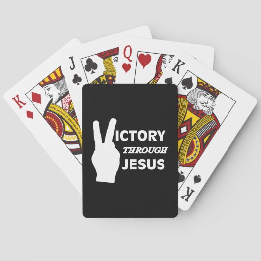 Overwinning via Jezus Speelkaart Decreet Pokerkaarten (Achterkant)