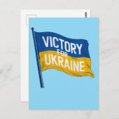 Overwinning voor Oekraïne Vlag, Pro-Oekraïne Patri Briefkaart (Voorkant / Achterkant)