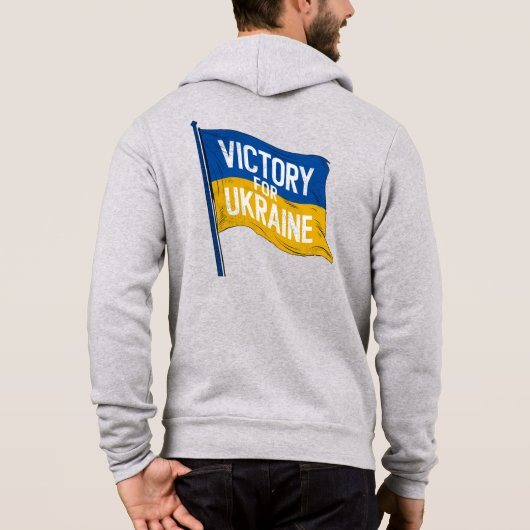 Overwinning voor Oekraïne Vlag, Pro-Oekraïne Patri Hoodie (Achterkant)