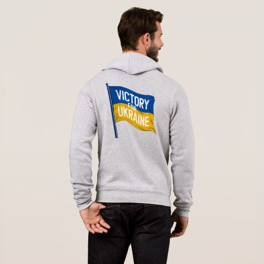 Overwinning voor Oekraïne Vlag, Pro-Oekraïne Patri Hoodie (Achterkant volledig)
