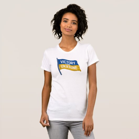 Overwinning voor Oekraïne Vlag, Pro-Oekraïne Patri T-shirt (Voorkant volledig)