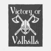 Overwinning voor Valhalla - Helm en Ax Fleece Deken (Voorkant)