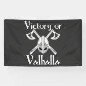 Overwinning voor Valhalla - Helm en Ax Spandoek (Horizontaal)