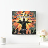 Overwinningen: wereld door geloof vierkante klok (Huis)