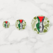 Overwinningsbord Handweerstand Rode driehoek symbo Confetti (Achterkanten)