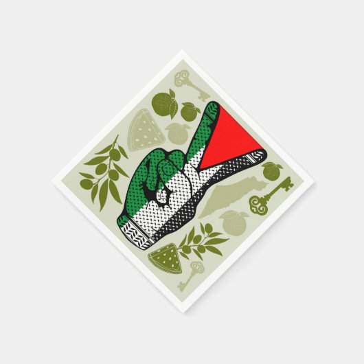 Overwinningsbord Handweerstand Rode driehoek symbo Servet (Hoek)