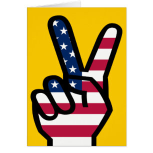 Overwinningsbord met Amerikaanse vlag
