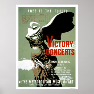 Overwinningsconcert kwam met NYC 1938 WPA Poster