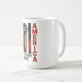 Overwinningsdag Patriottische Distressed USA Art Koffiemok (Voorkant rechts)