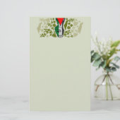 Overwinningshand weerstands rode driehoek symbool briefpapier (Staand voorkant)