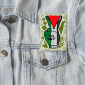 Overwinningshand weerstands rode driehoek symbool button (Insitu)