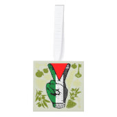 Overwinningshand weerstands rode driehoek symbool decoratie (Voorkant)