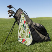 Overwinningshand weerstands rode driehoek symbool golfhanddoek (Groen)