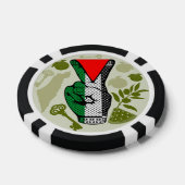 Overwinningshand weerstands rode driehoek symbool poker chips (Enkel)