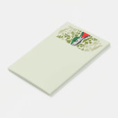 Overwinningshand weerstands rode driehoek symbool post-it® notes (Schuin)