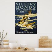 Overwinningsobligaties helpen dit te stoppen - poster (Keuken)