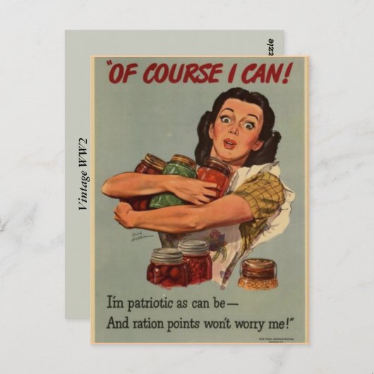 Overwinningstuin natuurlijk, ik kan WW2 Briefkaart (Voorkant / Achterkant)