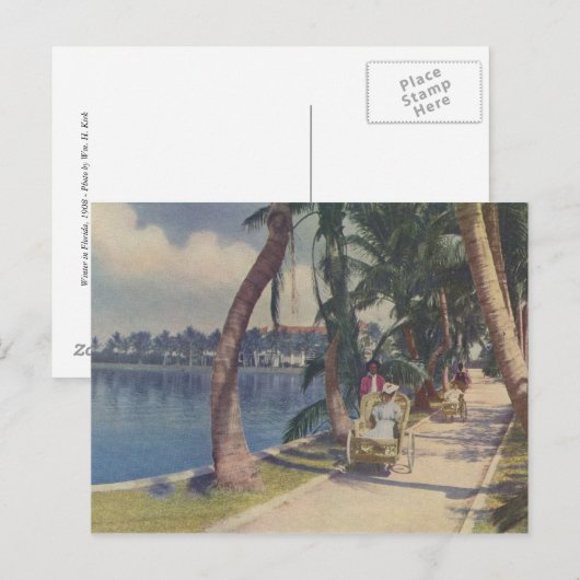 Overwinteren in Frankrijk, 1908 Briefkaart (Voorkant / Achterkant)