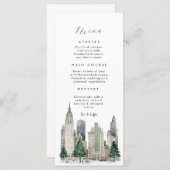 Overwinteren in New York Flat Menu (Voorkant / Achterkant)