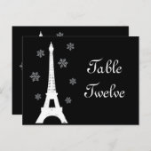 Overwinteren in Parijs Tafelnummer Briefkaart (Voorkant / Achterkant)