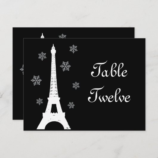 Overwinteren in Parijs Tafelnummer Briefkaart (Voorkant / Achterkant)