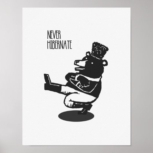 Overwinteren nooit grappig minimalistisch Poster (Voorkant)