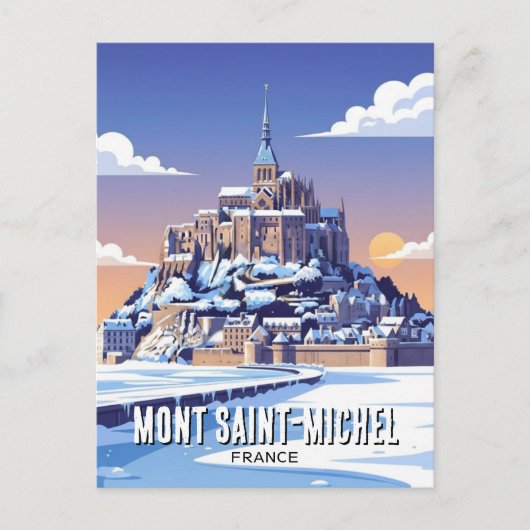 Overwinteren op de Mont Saint-Michel Briefkaart (Voorkant)