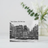 Overwinteren op het Union Square 001 Black White 0 Briefkaart (Staand voorkant)