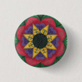 Overwoekerde mandala ronde button 3,2 cm (Voorkant)