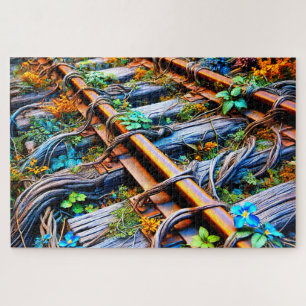 overwoekerde sporen legpuzzel