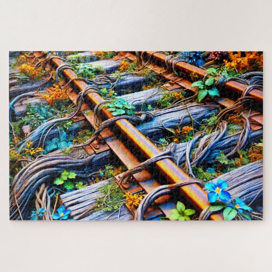 overwoekerde sporen legpuzzel (Horizontaal)