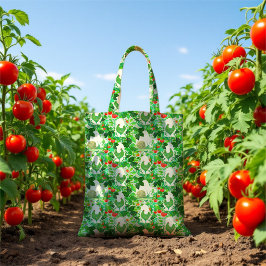 Overwoekerde tomatentuin stof