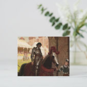 "Overwonnen" door Edmund Blair Leighton Briefkaart (Staand voorkant)