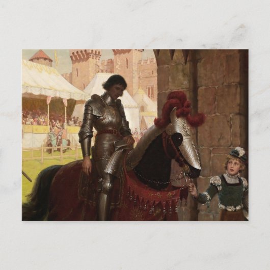 "Overwonnen" door Edmund Blair Leighton Briefkaart (Voorkant)