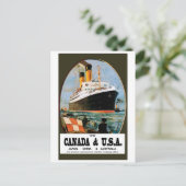 Overzee-cruiseschip naar Canda en de Verenigde Sta Briefkaart (Staand voorkant)