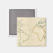 Overzicht 2 van de wereldkaart magneet (Voorkant / Achterkant)