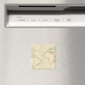 Overzicht 2 van de wereldkaart magneet (Insitu (Vaatwasser))