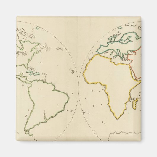 Overzicht 2 van de wereldkaart magneet (Voorkant)