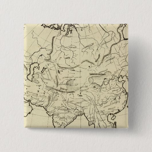 Overzicht Azië Vierkante Button 5,1 Cm (Voorkant)