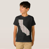Overzicht Californische vlag T-shirt (Voorkant volledig)
