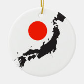 Overzicht en cirkel van de Japanse kaart Keramisch Ornament (Voorkant)
