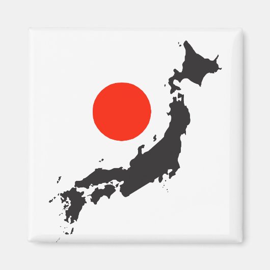 Overzicht en cirkel van de Japanse kaart Magneet (Voorkant)