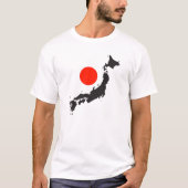 Overzicht en cirkel van de Japanse kaart T-shirt (Voorkant)
