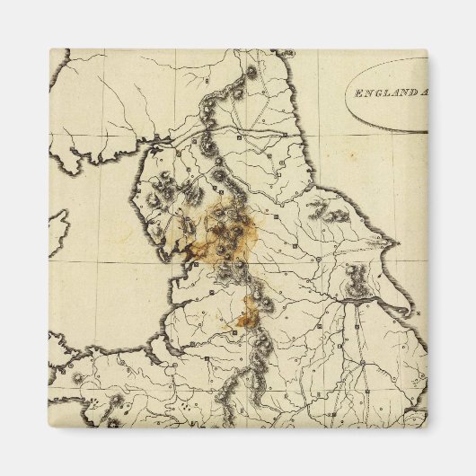 Overzicht Engeland, Wales Magneet (Voorkant)